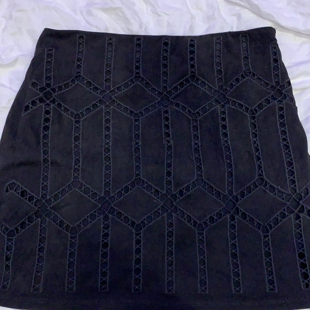 Black suede skirt by Skies Are Blue